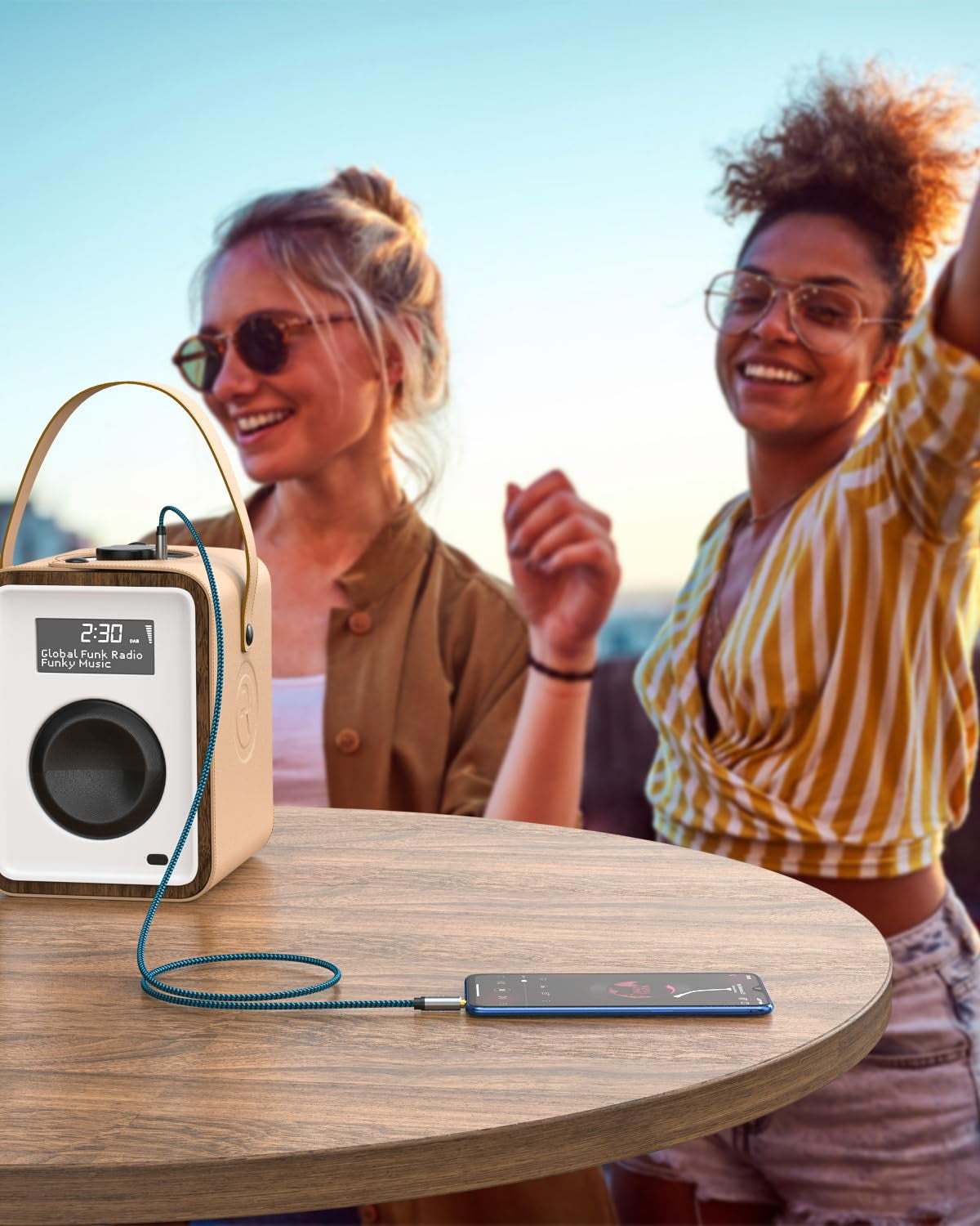 Aux Cord 25Ft, Nylon Braided 3.5Mm Audio Cable Headphone Cable 3.5Mm Male To