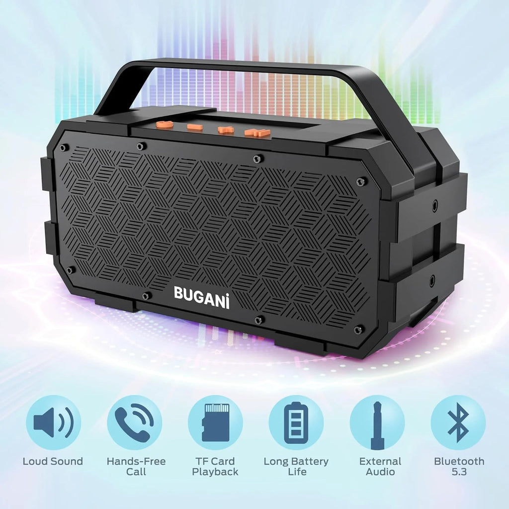Bluetooth Speaker,  Live Wireless Portable Bluetooth Speaker,Bluetooth 5.2, 40W Super Power, 24H Playtime, IPX6 Waterproof, Suitable for Outdoor Travel, Camping,Party