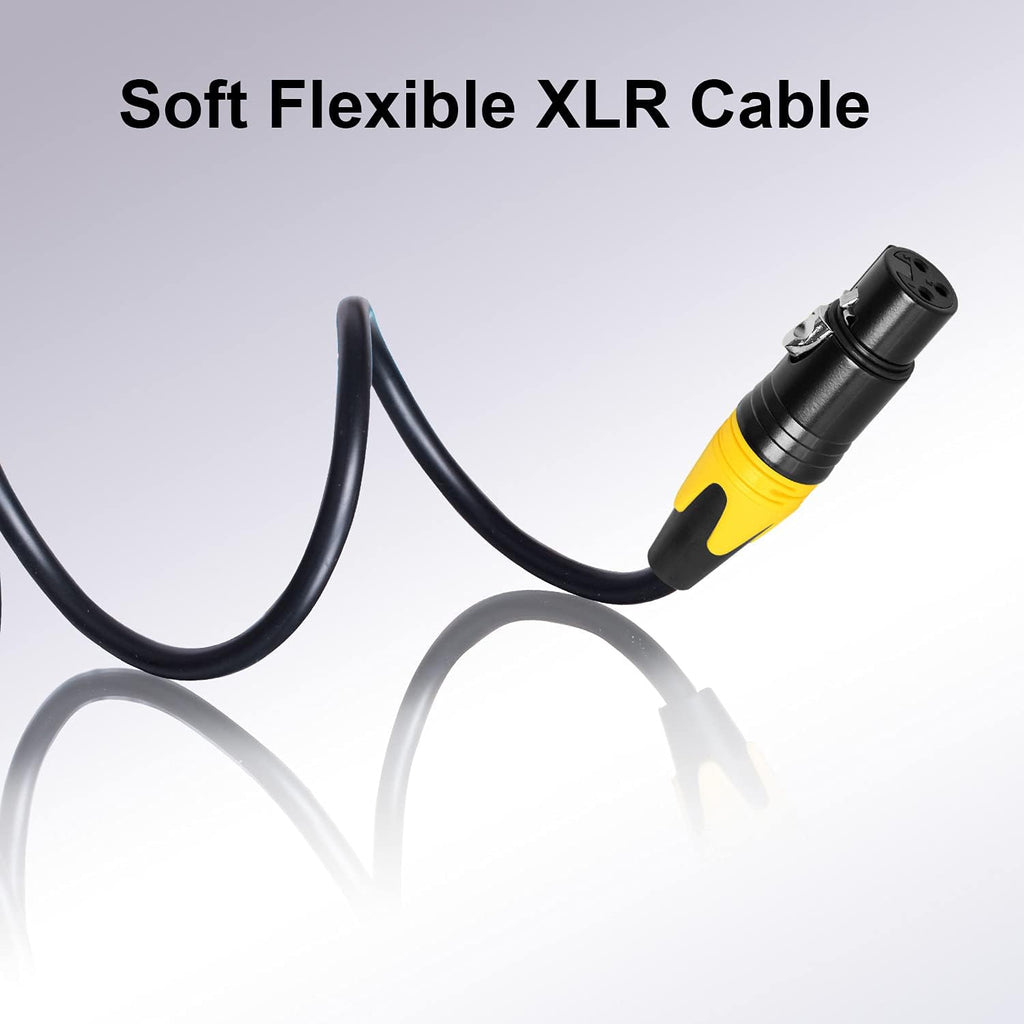 XLR Microphone Cables 25 Feet 4 Pack - Pro Balanced 3 Pins XLR Male to Female Audio Cables