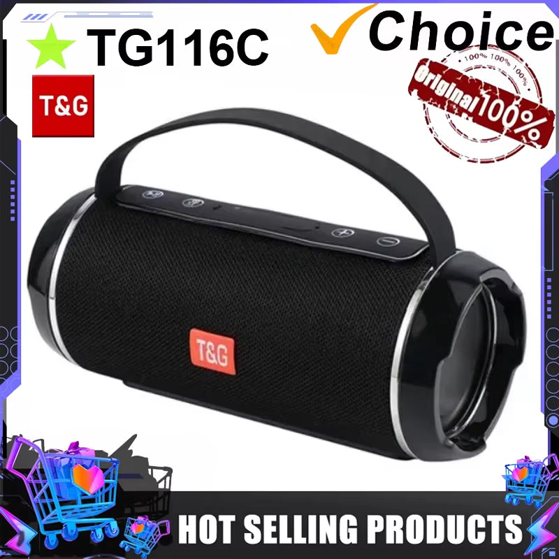 TG116C Bluetooth Speakers Wireless Powerful Portable Speakers Box Outdoor Speaker Subwoofer Music Center Boom Box with Radio