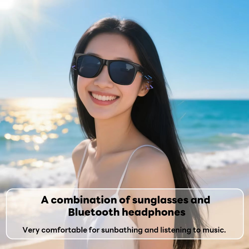 New Men'S Smart Audio Eyewear Wireless Talking Music Player Camera Volume Control Anti-Blue Light Smart Sunglasses