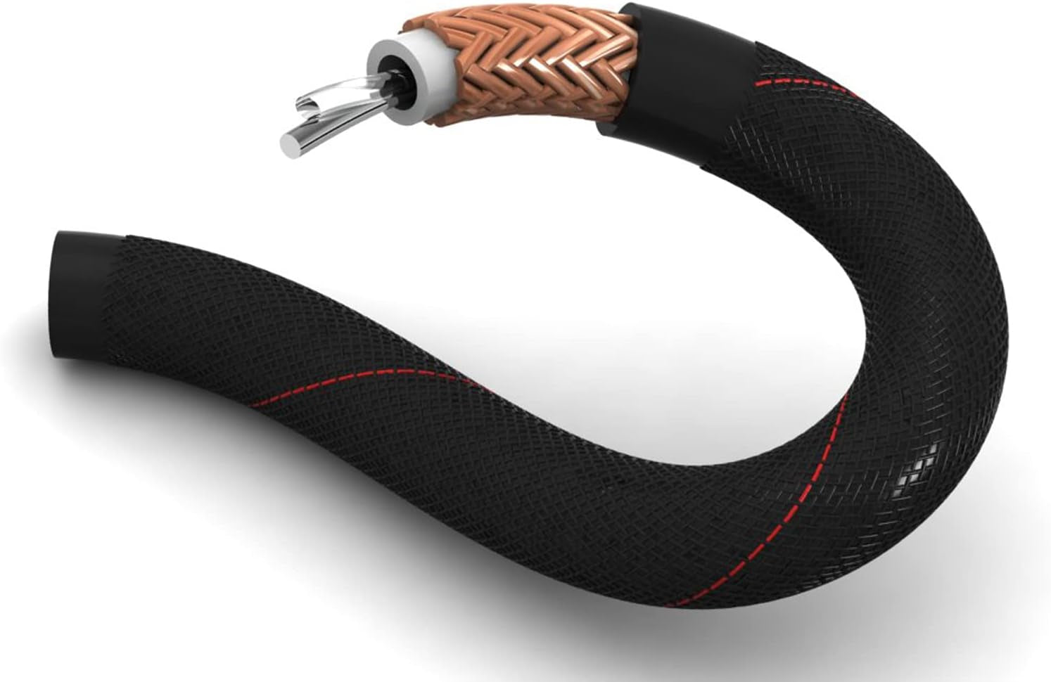 8 Inches Silver Serpent AIR Audiophile RCA Audio Interconnect Cables - Stereo Pair (2 Cables) Flagship, High-End, High-Performance, Premium Hi-Fi Audio