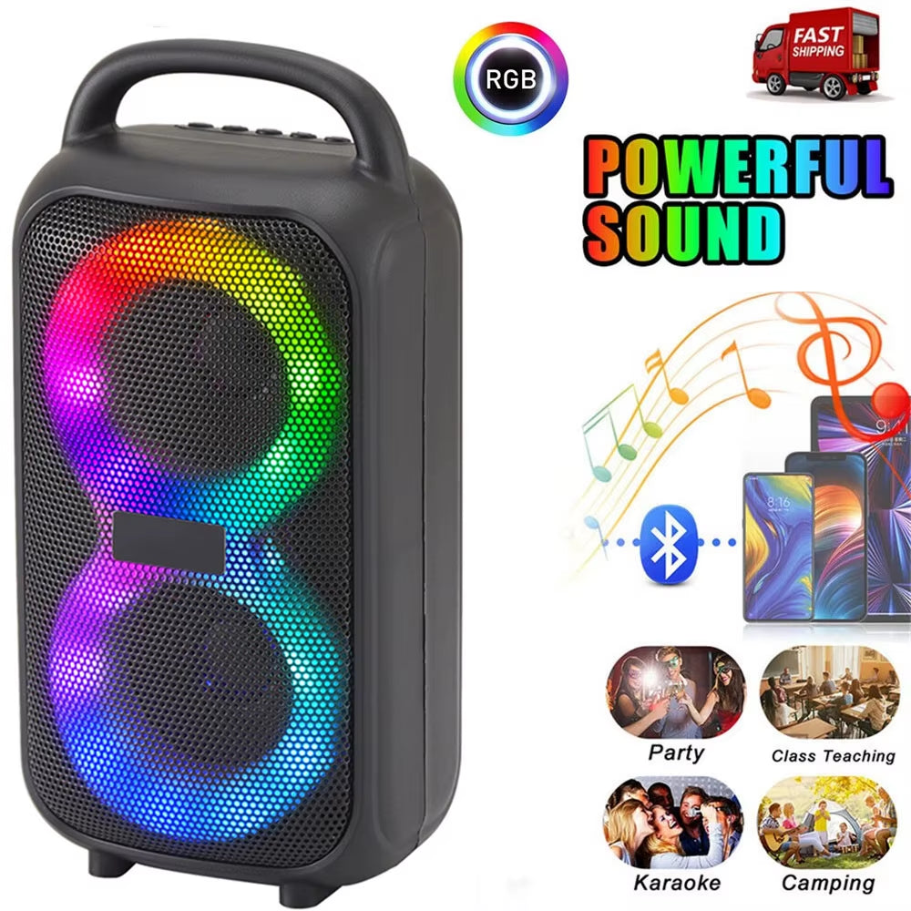 1000W Party Portable Speakers Bluetooth Wireless Boombox Sound Large Speaker Dual 3 Inche Subwoofer for Outdoor Dancing Famliy