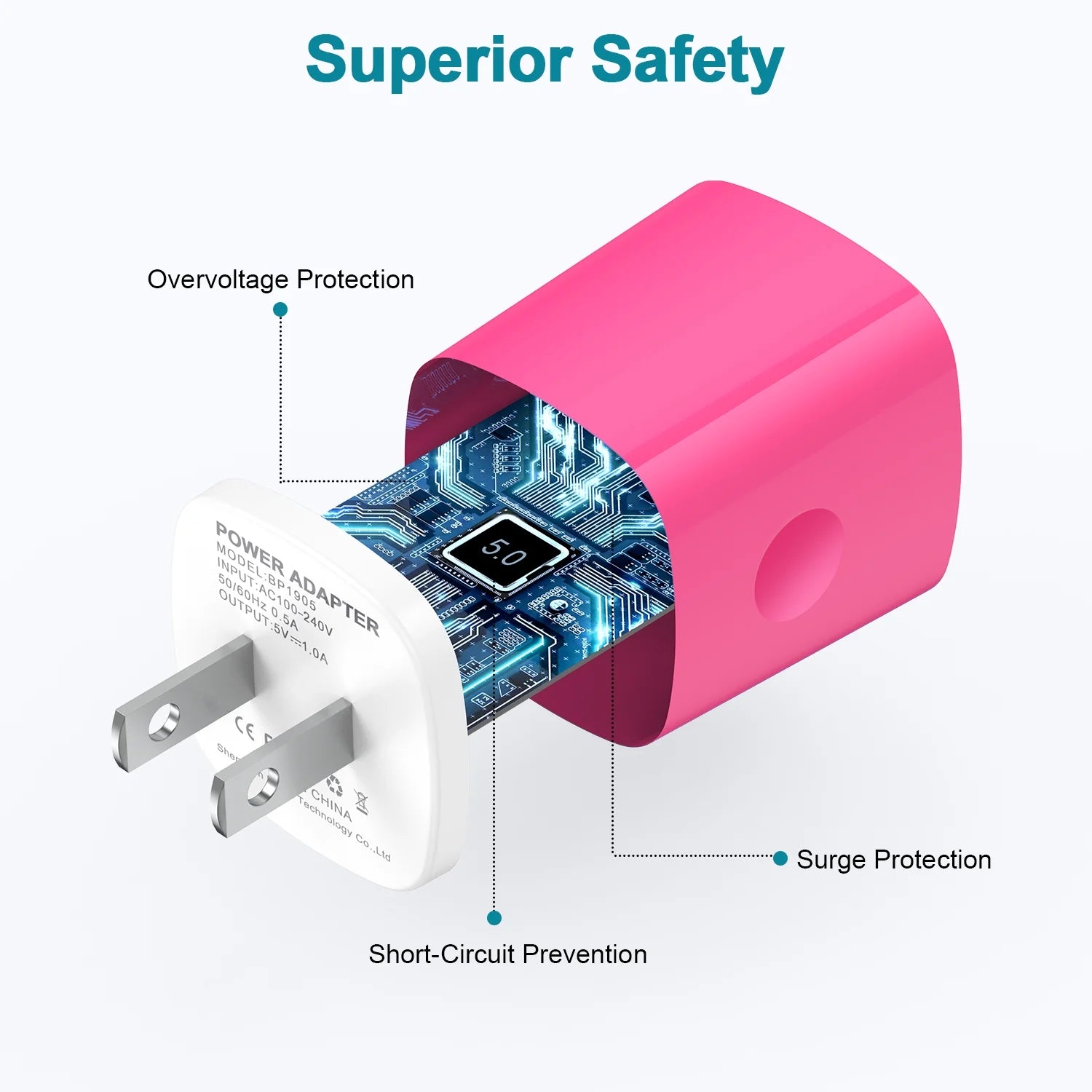 8 Pack USB C Charger Blcok,  1A Wall Charger Block Type C Block Fast Charger Android USB Brick Type C Charger Charger Plug Brick Cube Charger Box Fast Charging Block for Samsung Android Charger