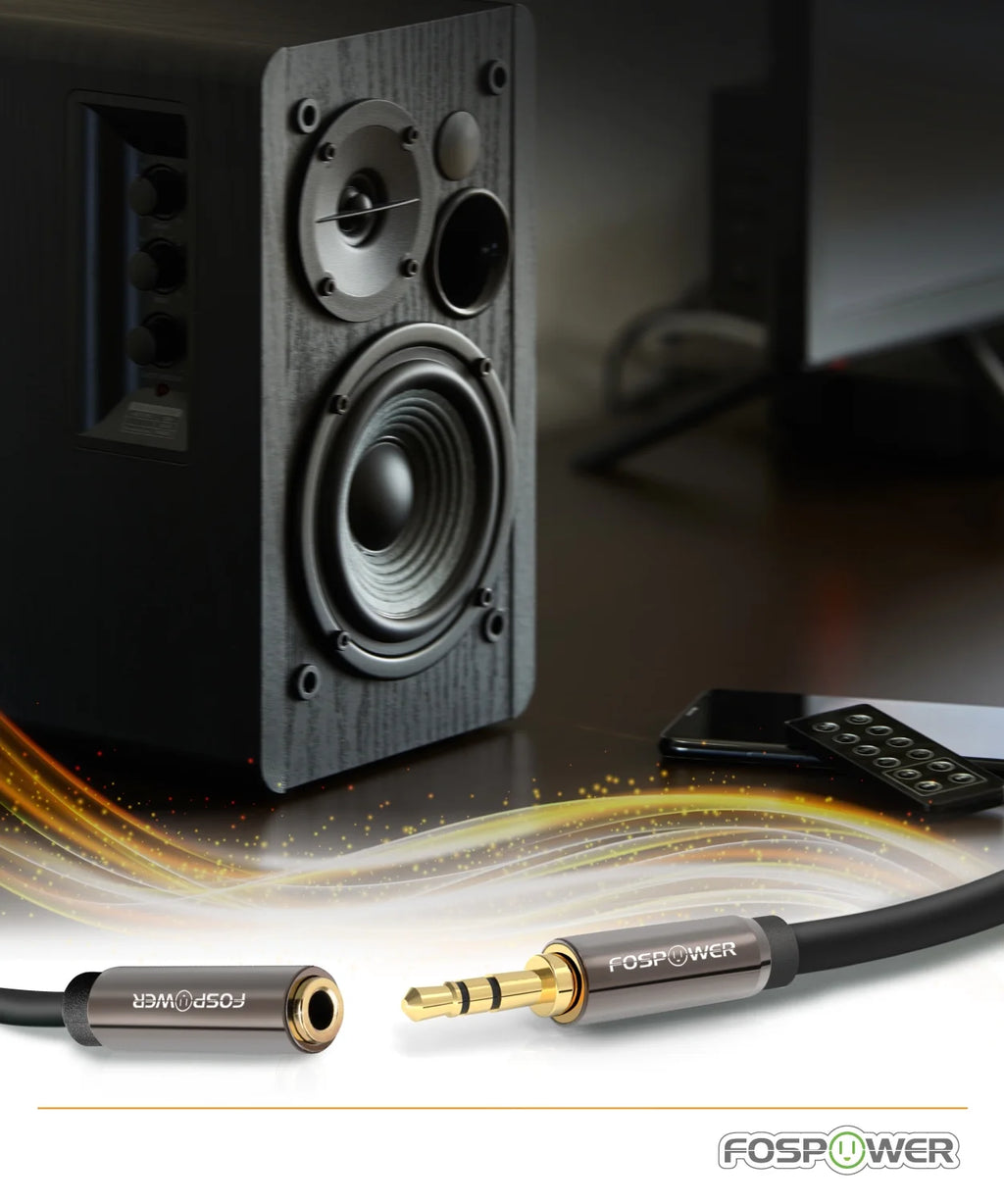 (10 Feet) 3.5Mm Male to 3.5Mm Female Stereo Audio Extension Cable Adapter [24K Gold Plated Connectors] for Apple, Samsung, Motorola, HTC, Nokia, LG, Sony & More