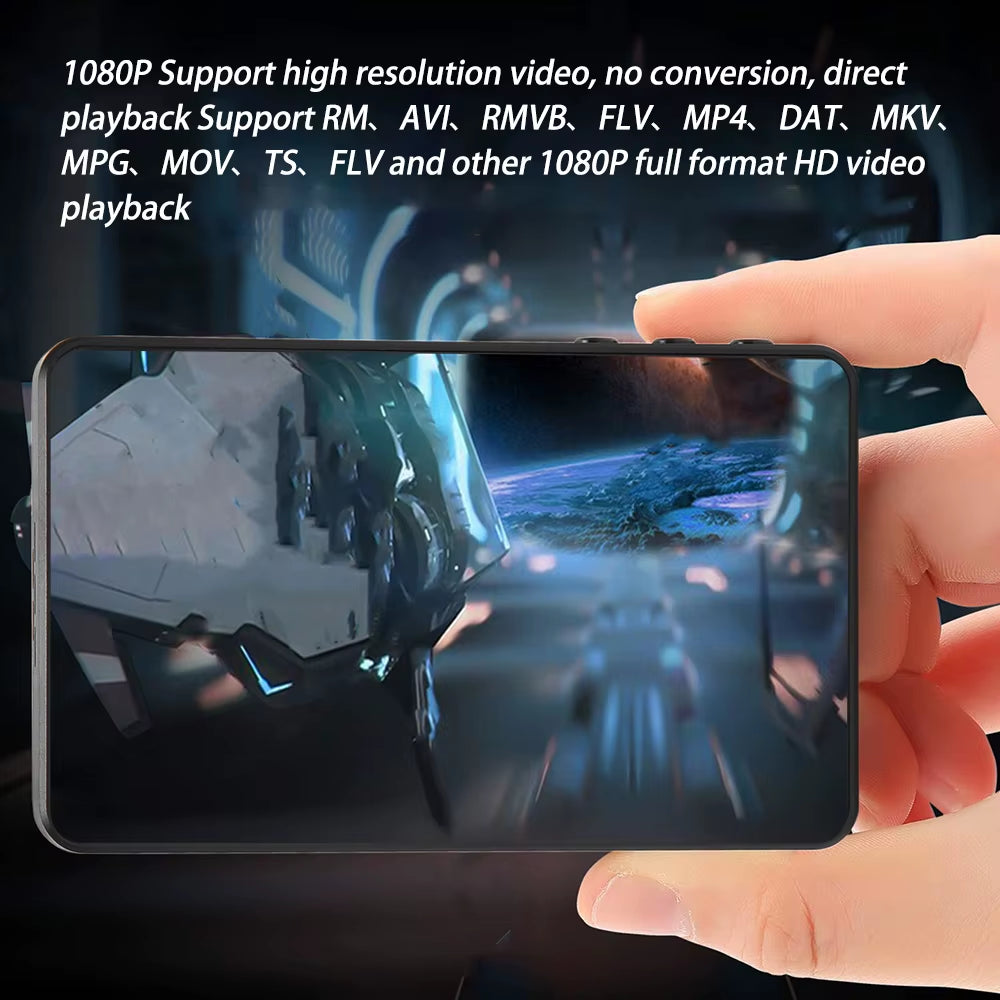 HD MP3 MP4 Playerfull Touch Screenbluetooth 5.2 Walkman16Gbbuilt-In Speakermusic Playerfm Radiorecordingebook