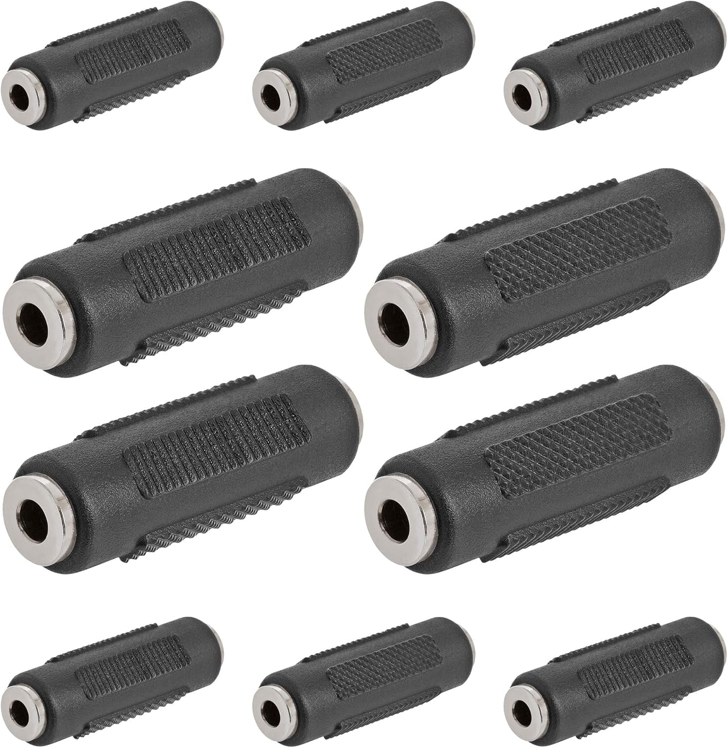 - [10 Pack] 3.5Mm Stereo Jack to 3.5Mm Stereo Jack Female to Female Audio Adapter Coupler Connector for Stereo Cab