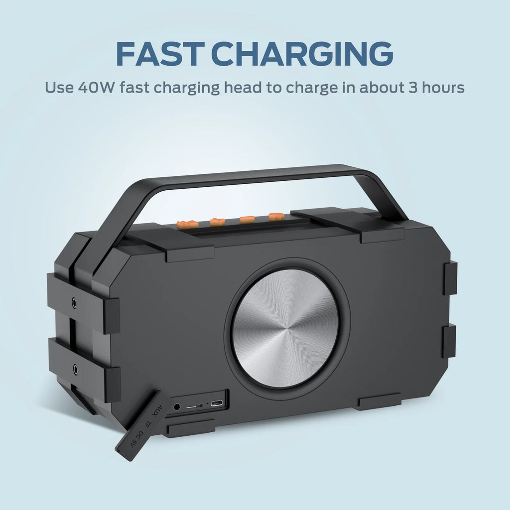 Bluetooth Speaker,  Live Wireless Portable Bluetooth Speaker,Bluetooth 5.2, 40W Super Power, 24H Playtime, IPX6 Waterproof, Suitable for Outdoor Travel, Camping,Party