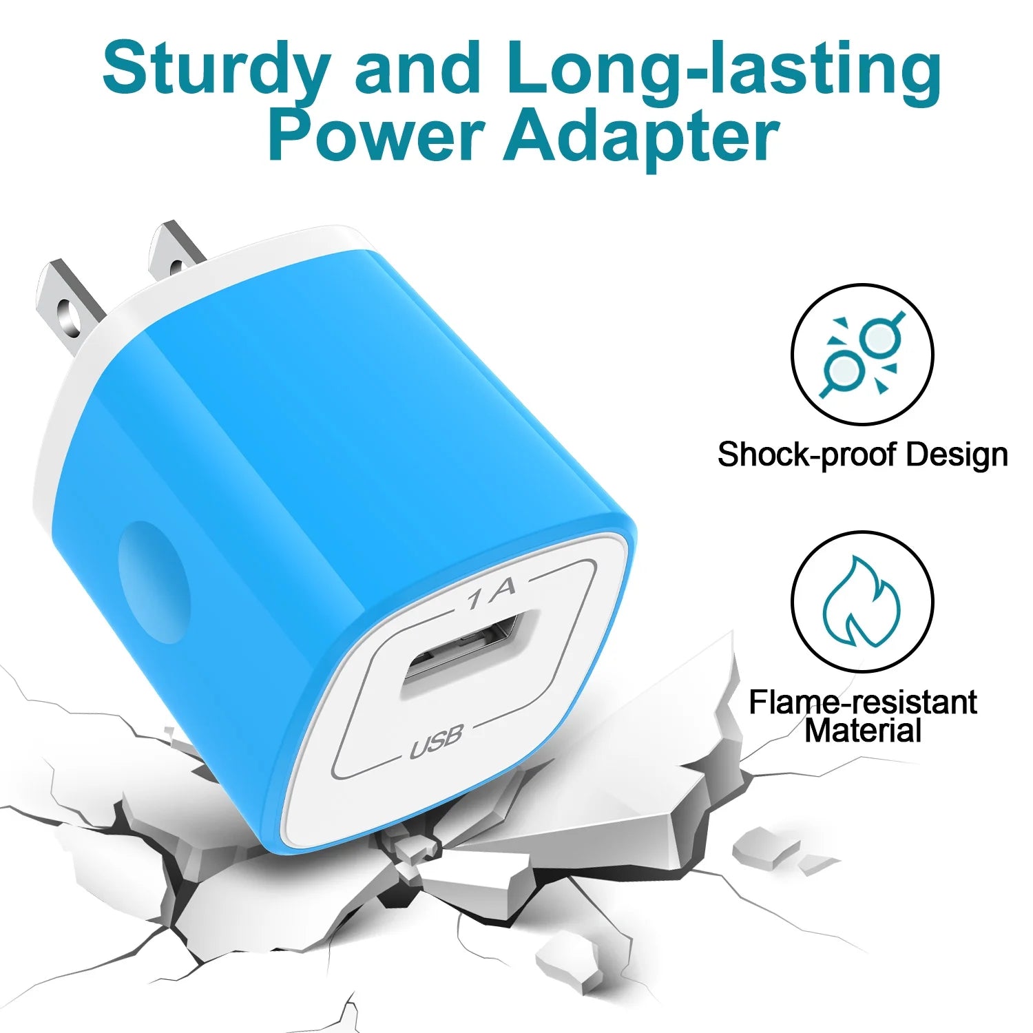 8 Pack USB C Charger Blcok,  1A Wall Charger Block Type C Block Fast Charger Android USB Brick Type C Charger Charger Plug Brick Cube Charger Box Fast Charging Block for Samsung Android Charger