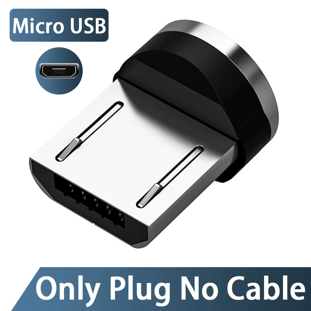 3A LED Magnetic USB Cable Fast Charging USBC Cable Magnet Charger Data Charge Micro USB Cable Mobile Phone Cable USB Cord