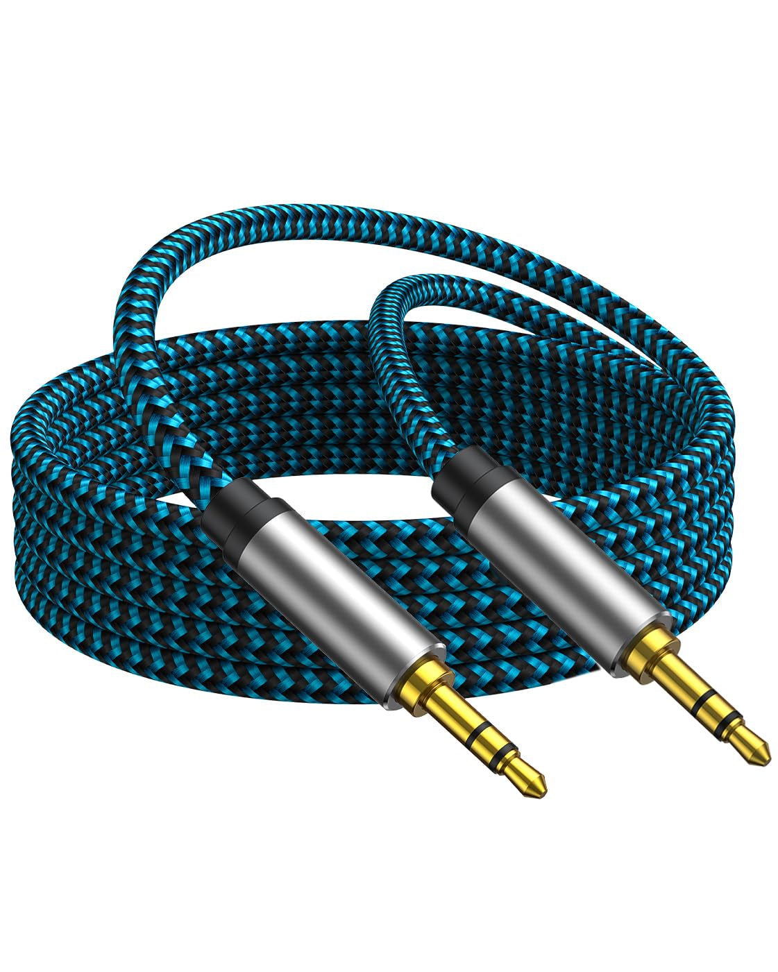 Aux Cord 25Ft, Nylon Braided 3.5Mm Audio Cable Headphone Cable 3.5Mm Male To