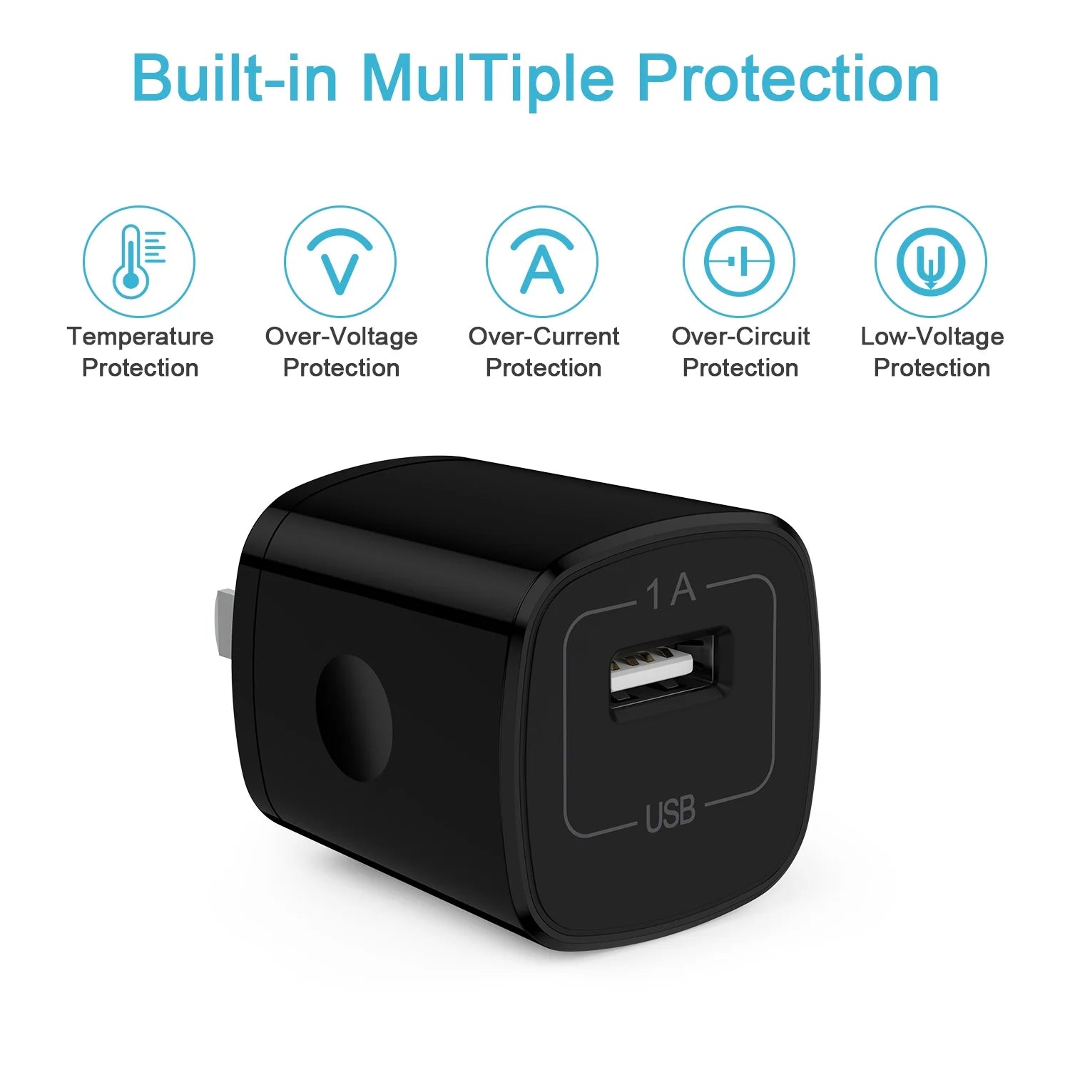 8 Pack USB C Charger Blcok,  1A Wall Charger Block Type C Block Fast Charger Android USB Brick Type C Charger Charger Plug Brick Cube Charger Box Fast Charging Block for Samsung Android Charger