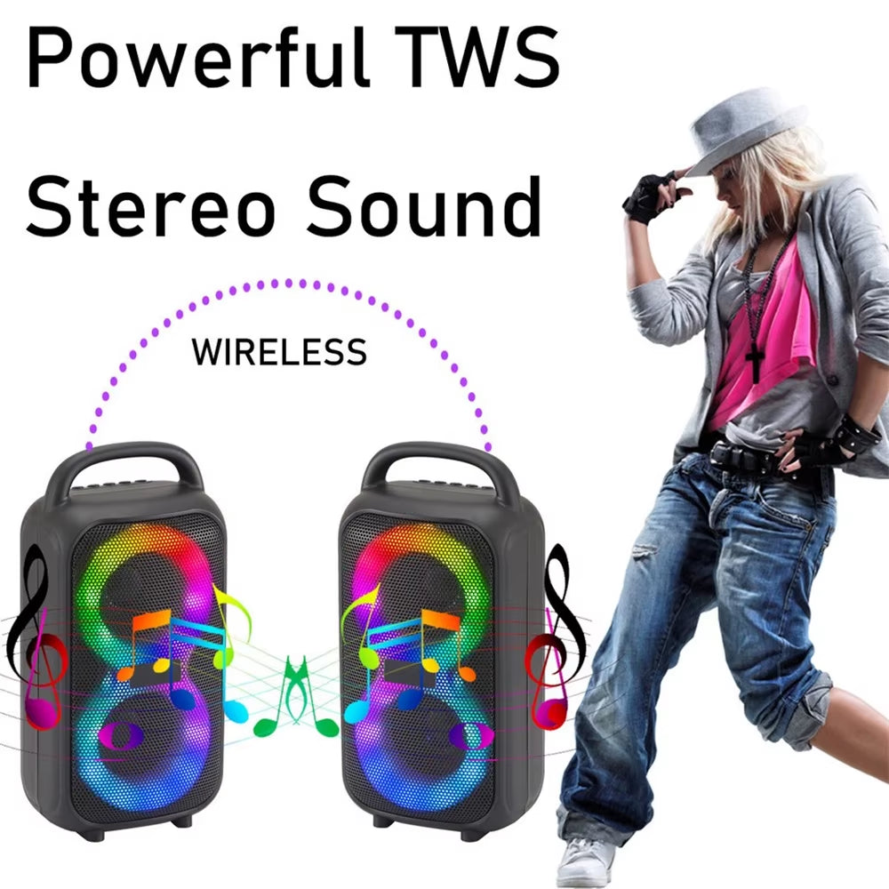 1000W Party Portable Speakers Bluetooth Wireless Boombox Sound Large Speaker Dual 3 Inche Subwoofer for Outdoor Dancing Famliy