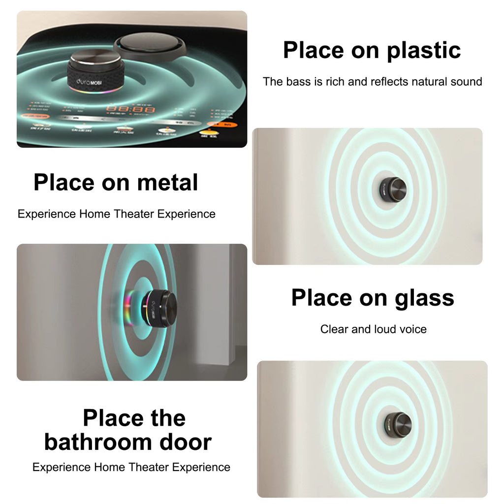 Duramobi Pro Bone Conduction Speaker TWS Wireless Bluetooth 5.0 Speaker IP54 Waterproof EQ Mode Speakers Colorful Ambient Light